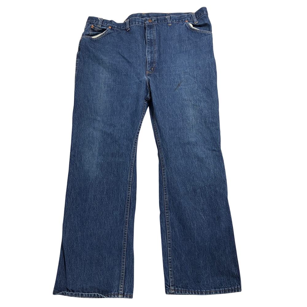 Vintage Roebucks Jeans Mens Actual 42 x 29 Denim Straight 12 GA Zipper Riveted